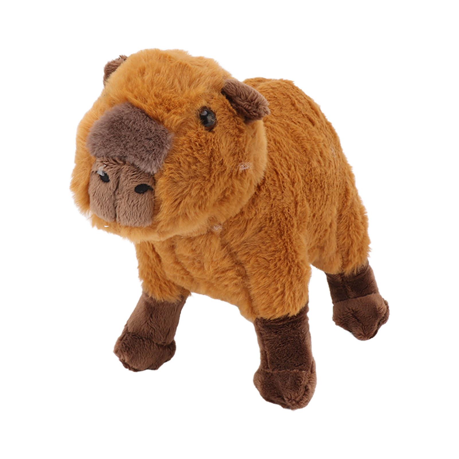 Plush Capybara Toy Kid Cute Simulated Stuffed Capybara Animal Toy Doll Collection Home Decoration