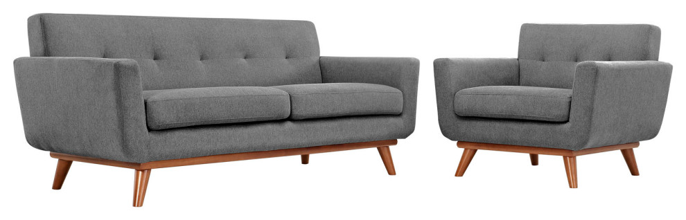 Engage Armchair and Loveseat Set of 2 by Modway   Contemporary   Sofas   by BisonOffice  Houzz