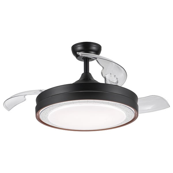 42 in. Black Frame Retractable Ceiling Fan with Remote Control Shopping - The Best Deals on Ceiling Fans | 41719779