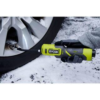 RYOBI USB Lithium Cordless High Pressure Portable Inflator Kit with 2.0 Ah USB Lithium Battery and Charging Cable FVIF51K