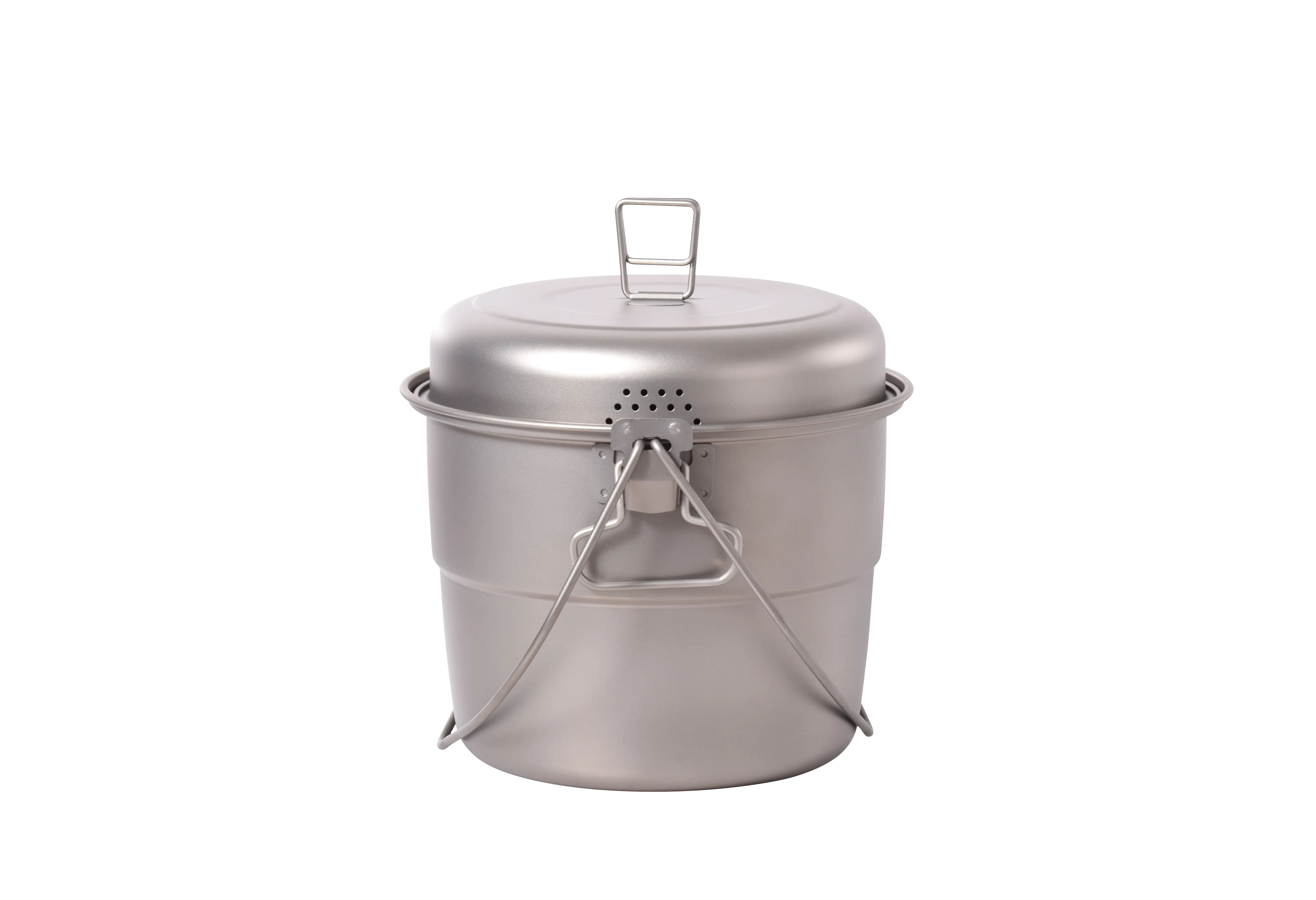 5.5L titanium family camping hanging pot