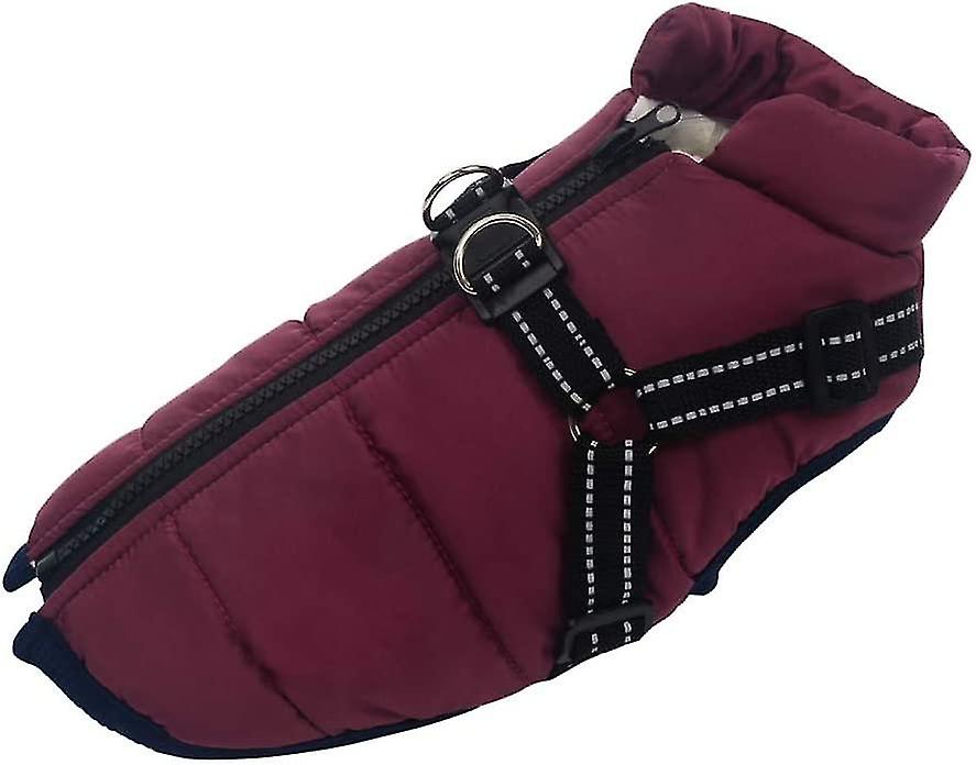 Dog Harness Coat Winter Warm Dog Coat Thick Padded Comfor Heilwiytable Cotton Winter Dog Gift