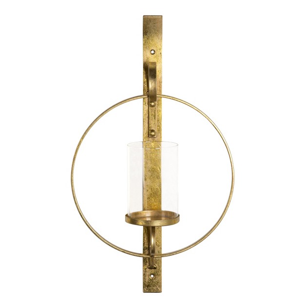 Kate And Laurel Doria Metal Wall Candle Holder Sconce