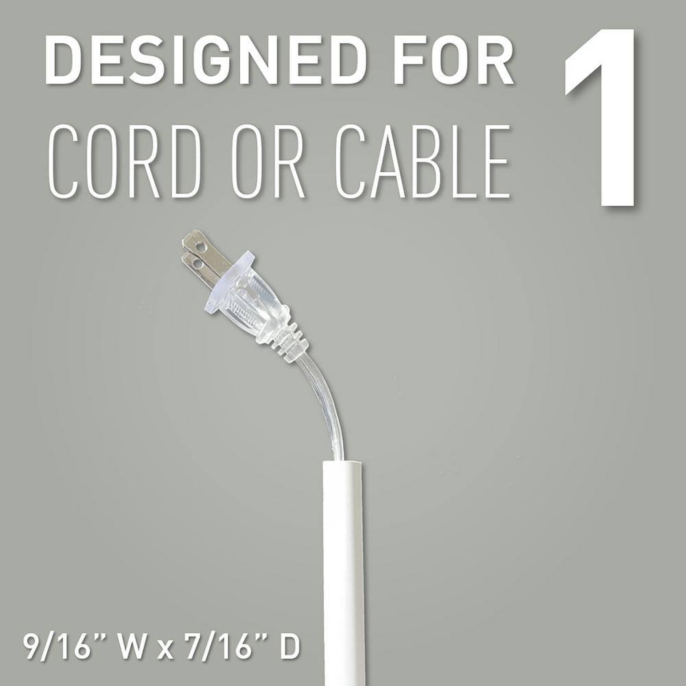 Legrand Wiremold CordMate Cord Cover Inside Elbow Cord Hider for Home or Office Holds 1 Cable White C17