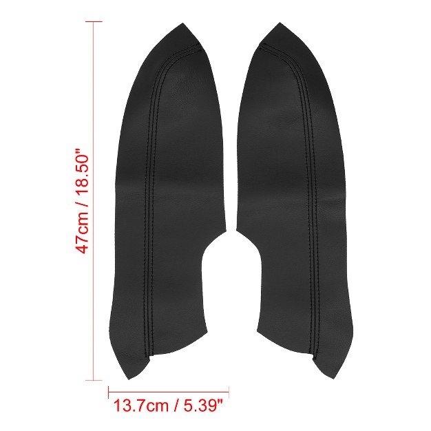 Unique Bargains Synthetic Leather Car Front Door Panels Armrest Cover For 2006 2011 Honda Civic Sedan Black 1 Pair