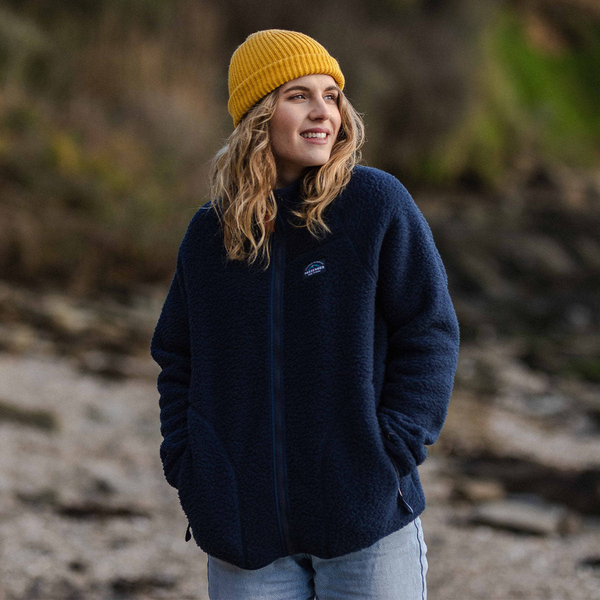 Fairbanks Full Zip Recycled Sherpa Fleece - Navy