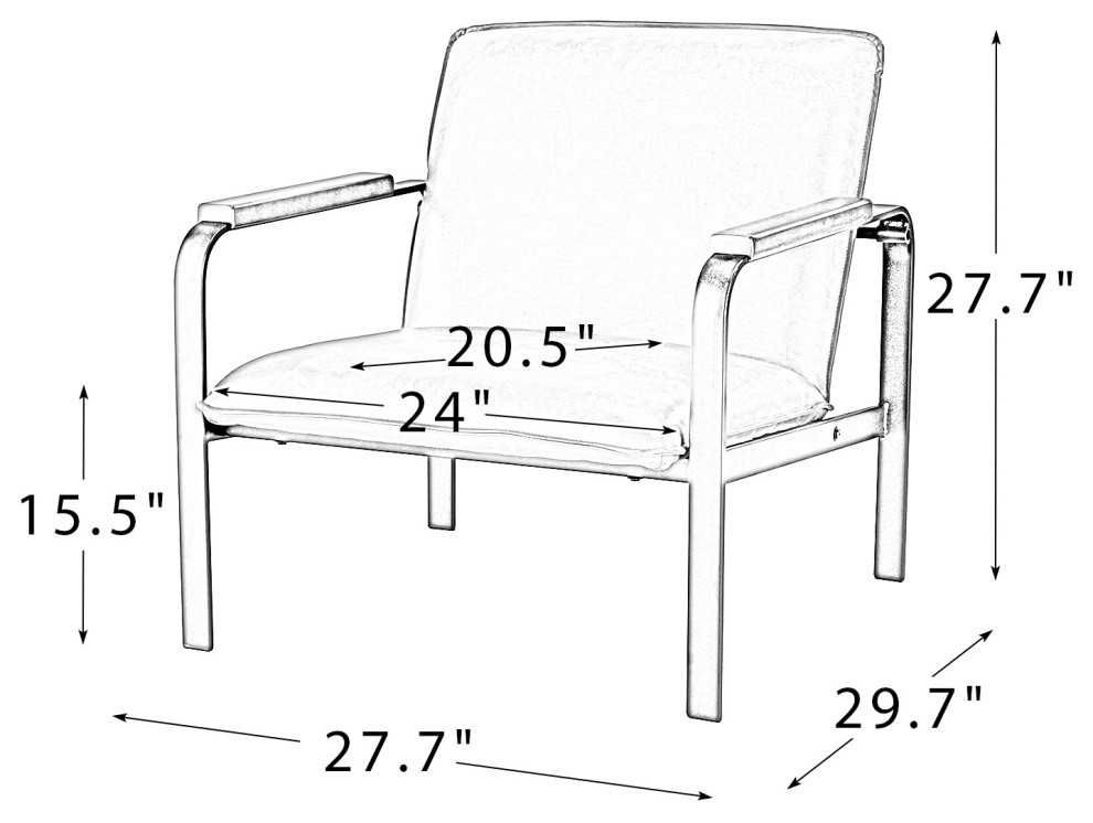 Antique Faux Leather Leisure Chair   Contemporary   Armchairs And Accent Chairs   by Karat Home  Houzz