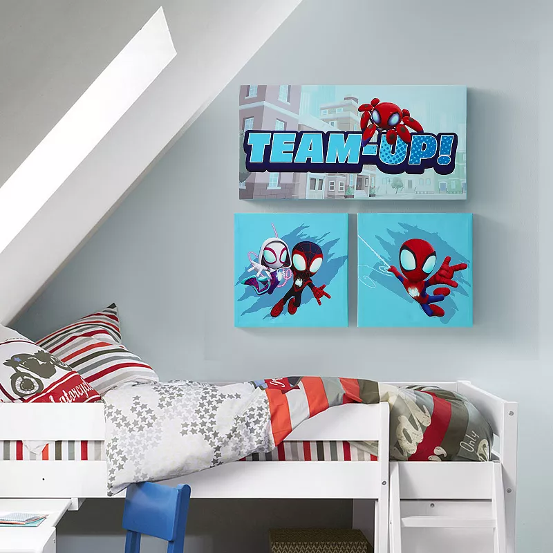 Idea Nuova Marvel's Spidey and His Amazing Friends 3-Piece Canvas Wall Art Set