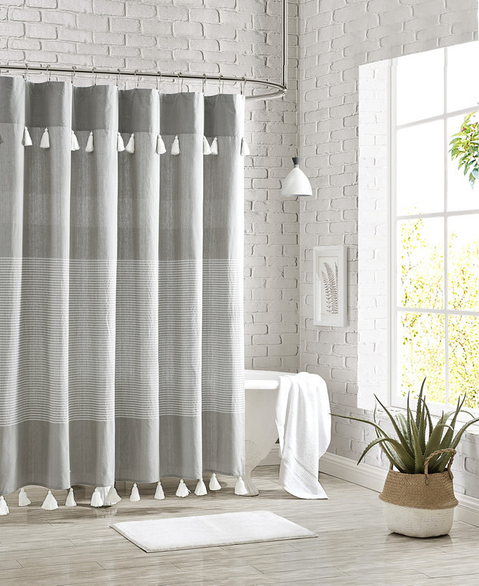 Peri Home Panama Stripe Shower Curtain 72 x 72