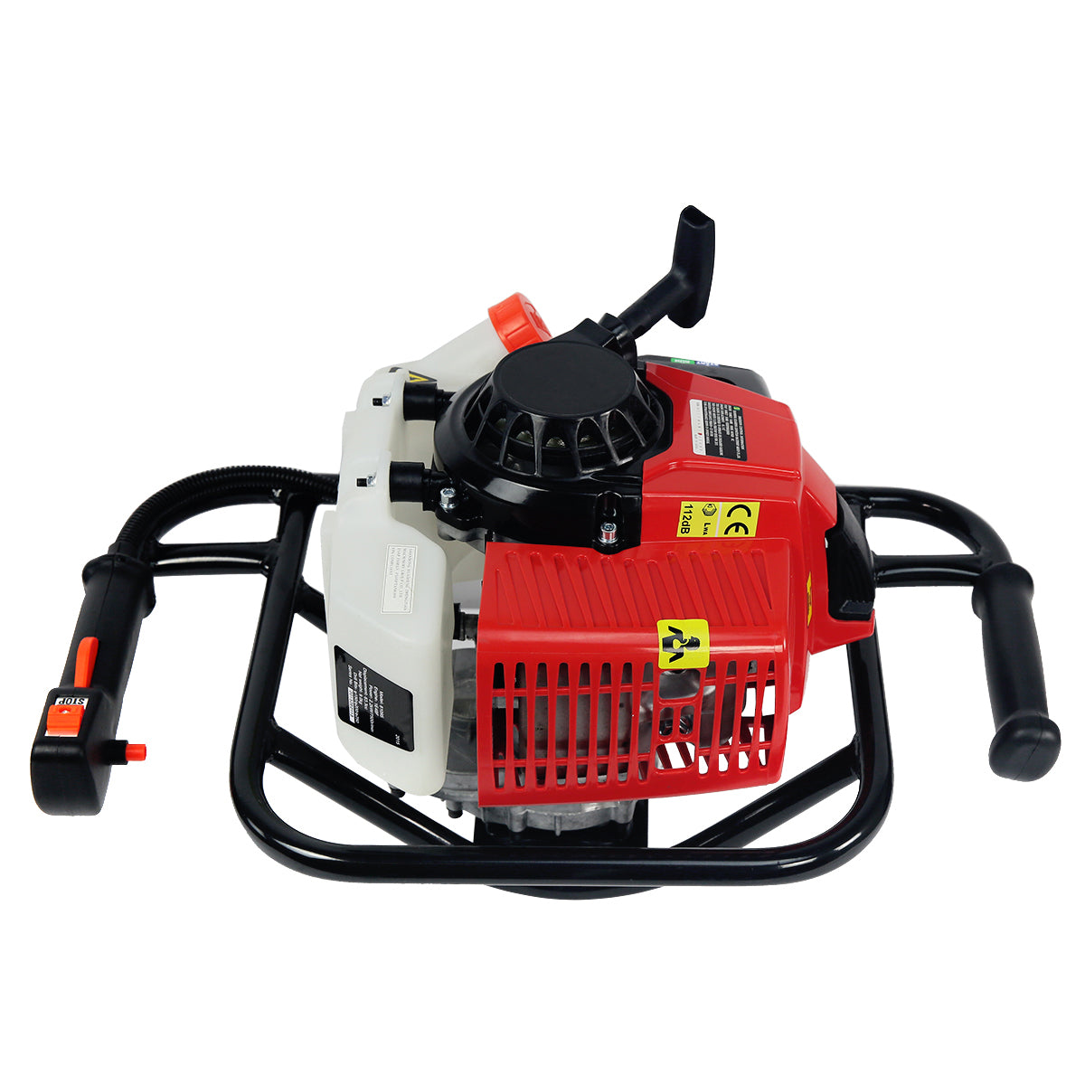 XtremepowerUS 63CC V-Type 2-Stroke Gas Post Hole Digger One Man Auger Machine Recoil Gasoline Powered (Digger Engine)