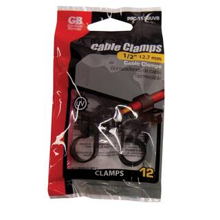 Gardner Bender 12 in. 1-Hole Plastic Cable Clamps (12-Pack) PPC-1550UVB