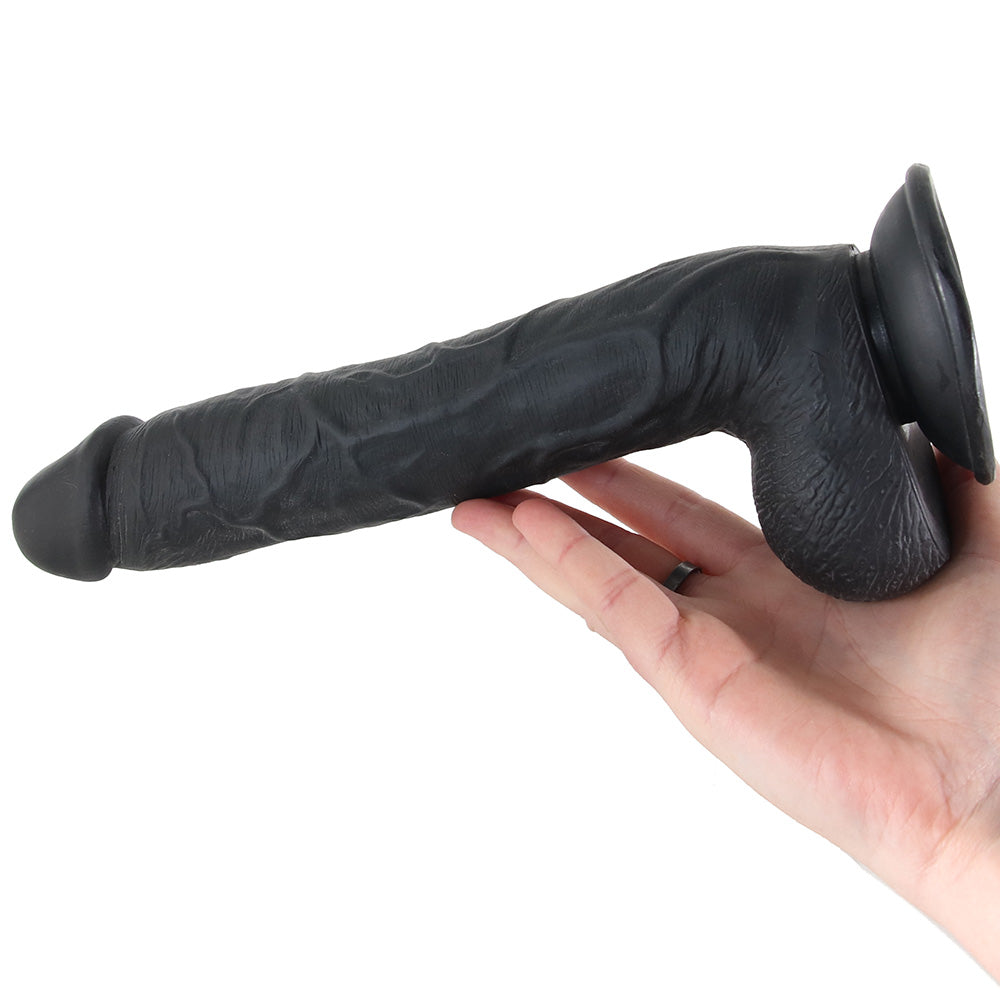 Master Cock Long Logan 10 Inch Ballsy Dildo in Black