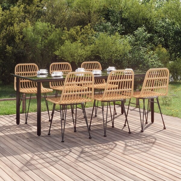 vidaXL 3/5/7/9 Piece Patio Dining Set Poly Rattan