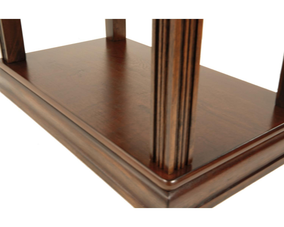 Breegin Contemporary Brown Chair Side End Table   Traditional   Side Tables And End Tables   by GwG Outlet  Houzz