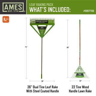 Ames Leaf Raking Garden Tool Set (Set of 2) 5957700