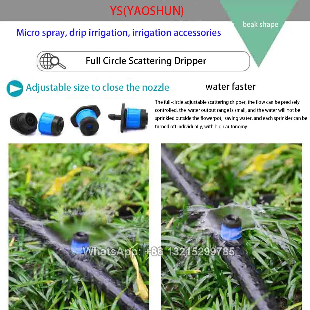 YS Fruit tree orchard dripper automatic watering device short insert atomized PE pipe capillary micro sprinkler sprinkler drip