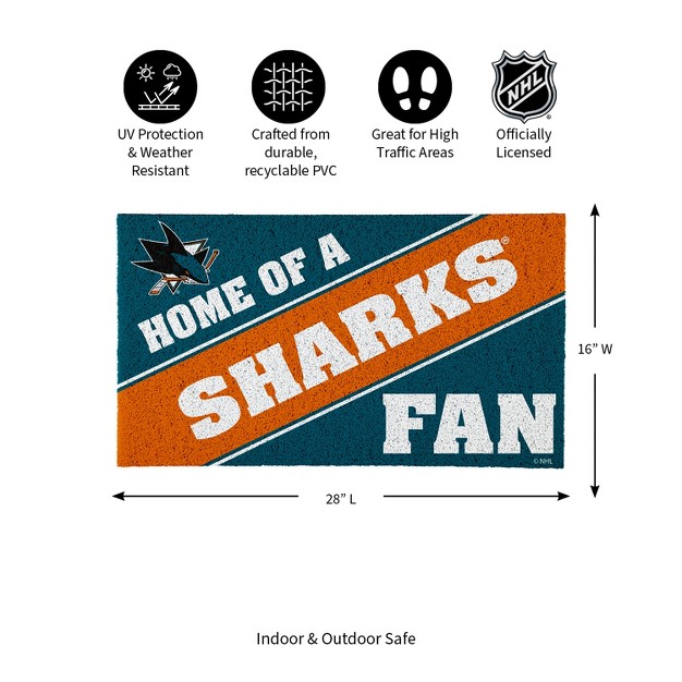 Evergreen San Jose Sharks Pvc Mat Color