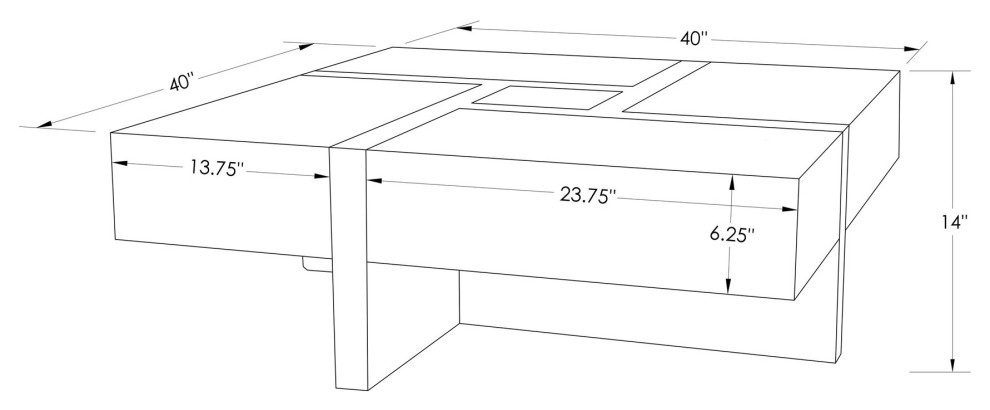 Modern Mcintosh Square Coffee Table Glossy White Lacquer Black Lacquer Accents   Contemporary   Coffee Tables   by Zuri Furniture  Houzz