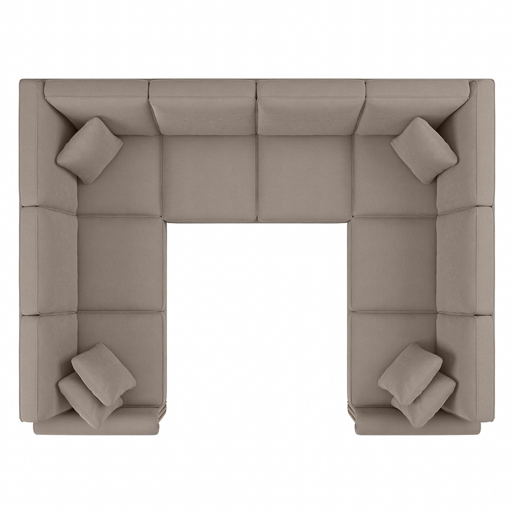 Coventry 113W U Shaped Sectional Couch by Bush Furniture