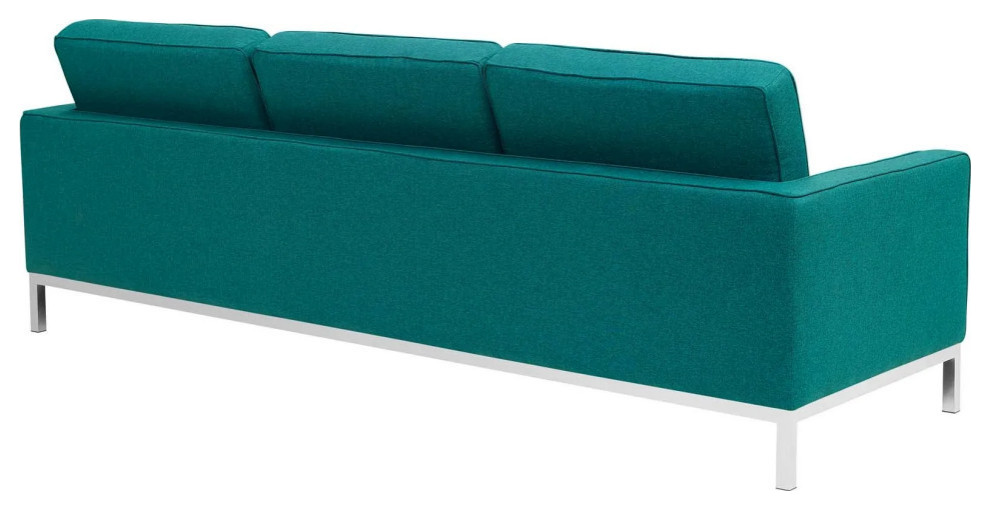 Fiona Teal 2 Piece Upholstered Fabric Sofa and Armchair Set   Contemporary   Living Room Furniture Sets   by Virgil Stanis Design  Houzz