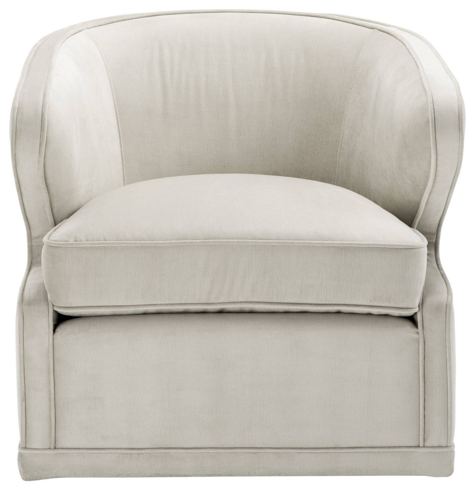 Gray Velvet Swivel Chair  Eichholtz Dorset   Transitional   Armchairs And Accent Chairs   by Oroa   Distinctive Furniture  Houzz