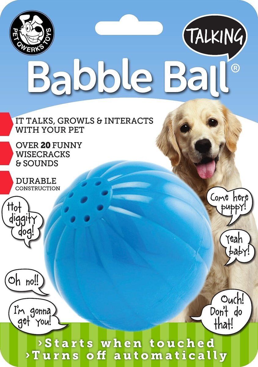 Pet Qwerks Talking Babble Ball Dog Toy