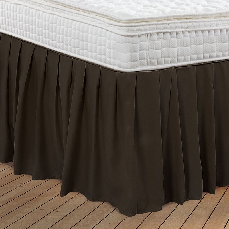 Polyester Ruffled Durable Solid Bed Skirt with 16 Drop 1 Pc Twin 39 x 75