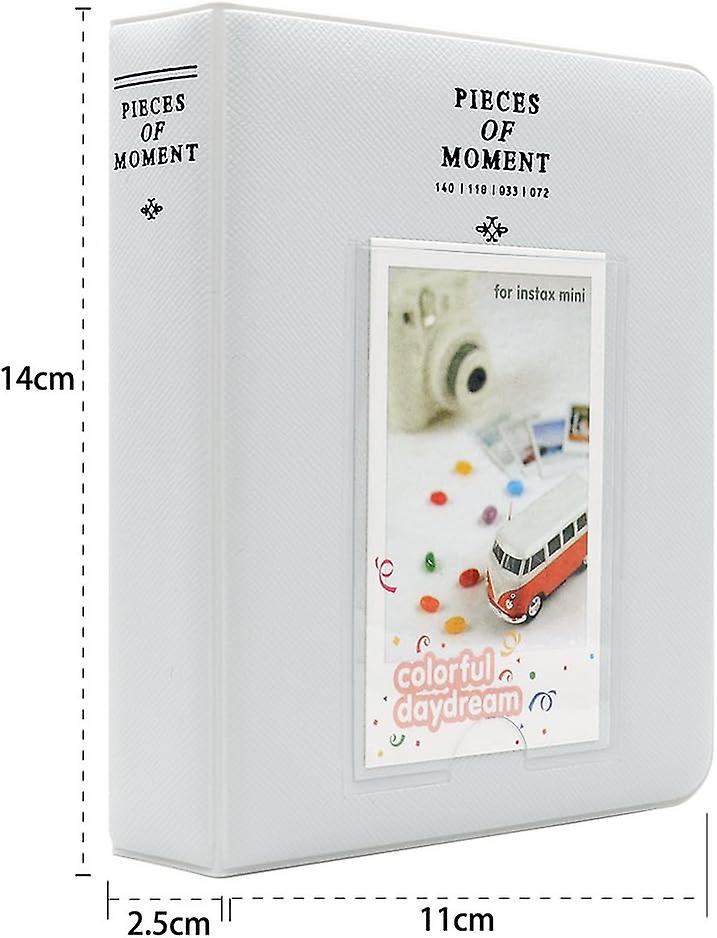 64 Pocket Mini Photo Album， Suitable For Fuji Instax Mini 7s 8 8+ 9 25 26 50s 70 90 Instant Camera And Business Card (smokey White 16 Pages).