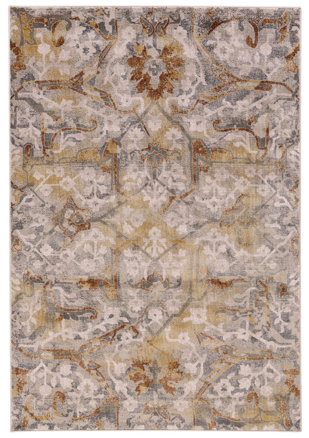 Herbert Gray and Gold Rug by BD Fine