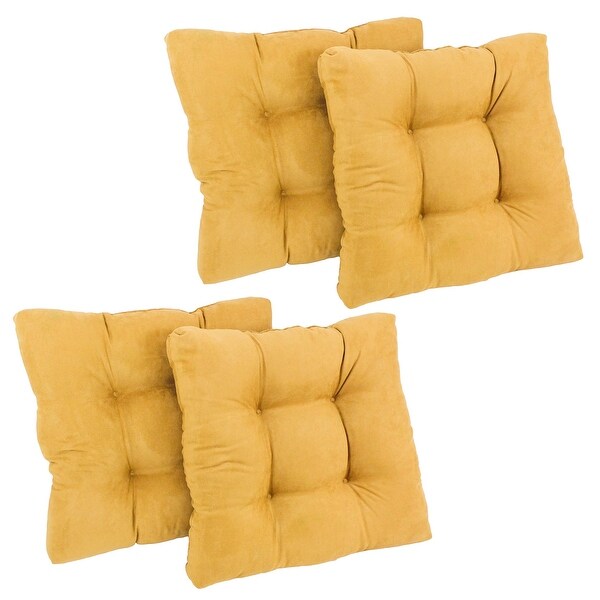 19-inch Square Microsuede Chair Cushion (Set of 1， 2， or 4) - 19 x 19