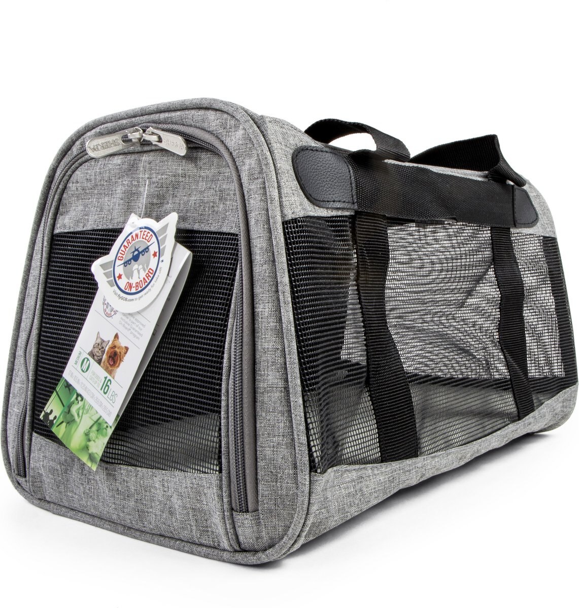 Sherpa  Element Airline Approved Dog and Cat Carrier， Medium， Gray