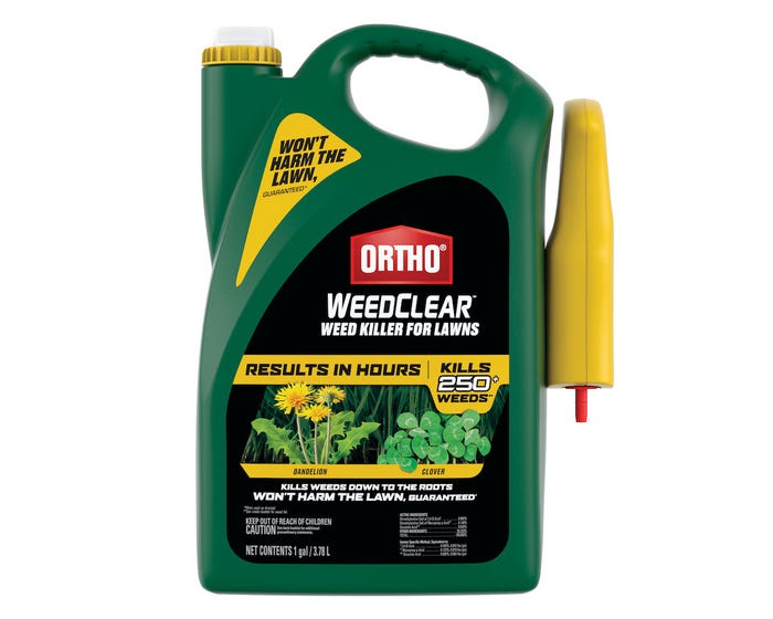 Ortho WeedClear Weed Killer for Lawns with Trigger Sprayer， 1 Gallon - 0204410