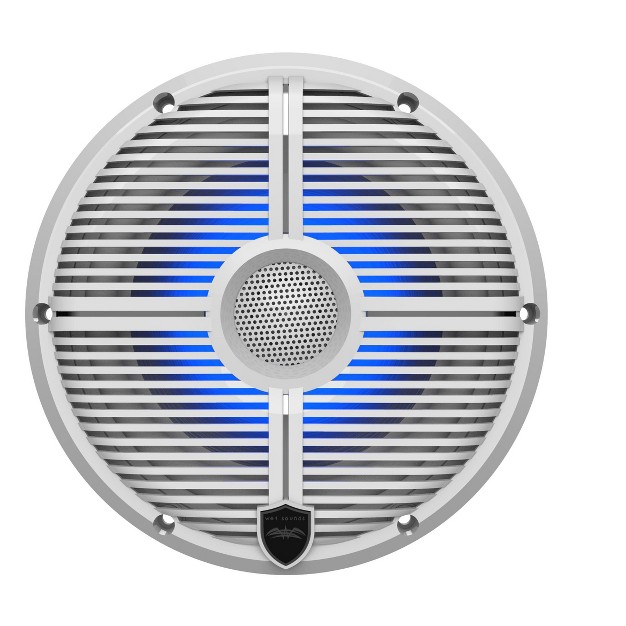 Coaxial Speakers W White Xw Grilles Integrated Rgb Leds And Waterproof Connector Pair