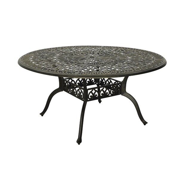 59'' Vintage Dining Round TableAntique Bronze