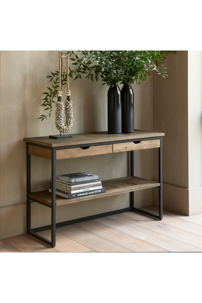 Industrial Elm Side Table  Rivièra Maison Shelter Island   Industrial   Side Tables And End Tables   by Oroa   Distinctive Furniture  Houzz