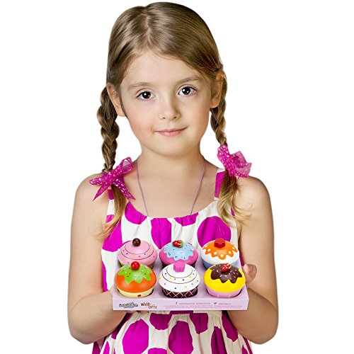 Imagination Generation Scrumptious Cupcakes Dessert Set Wooden Food Toys