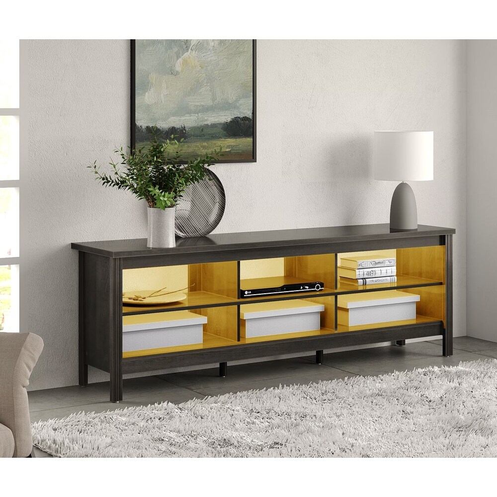 TV Stand for 75 Inch TV Console Table  Wood Entertainment Center