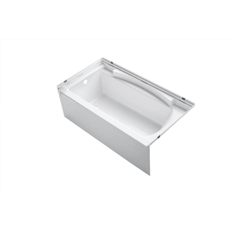 STERLING Accord 5 ft. Left Drain Rectangular Alcove Soaking Tub in White 71151110-0