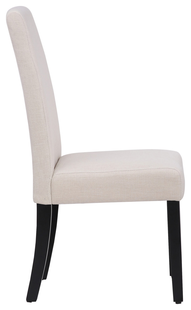 WestinTrends Upholstered Linen Fabric Parsons Dining Side Chair Accent Chair   Transitional   Dining Chairs   by WestinTrends  Houzz