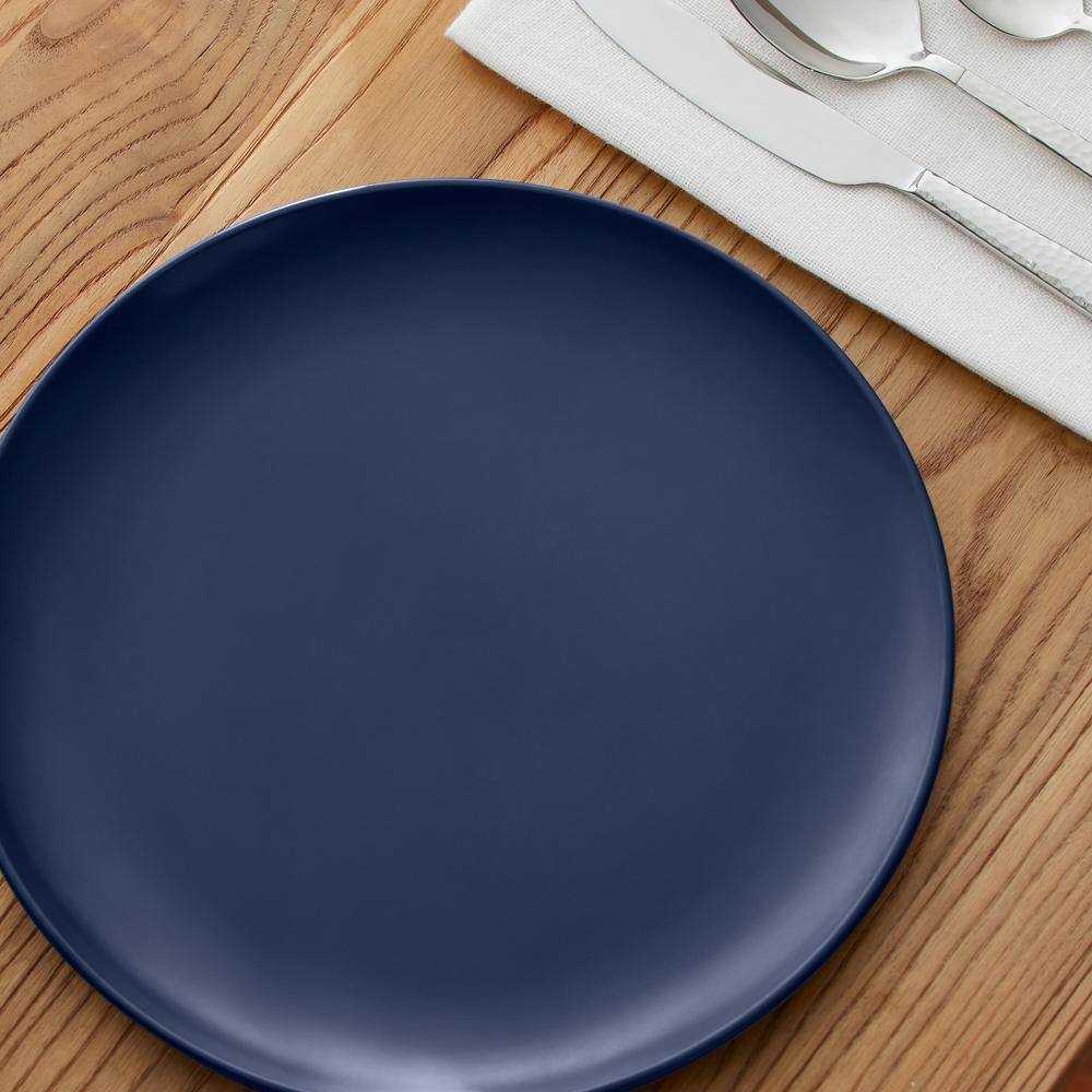 StyleWell Taryn Melamine Dinner Plates in Matte Midnight Blue (Set of 6) AA5481MID