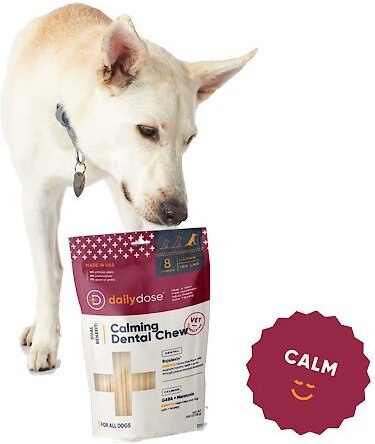 dailydose Calming Dental Chews for Medium Dogs， 22-66 lbs