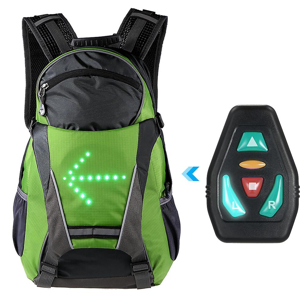 18l Cycling Bicycle Bike Backpack Led Turn Signal Light Reflective Bag Pack Outdoor Safety Night Riding Running Camping No.302956