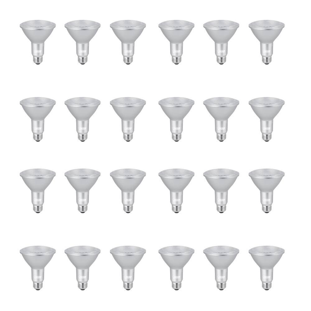 Feit Electric 75-Watt Equivalent PAR30 Dimmable CEC Compliant LED ENERGY STAR 90+ CRI Flood Light Bulb Bright White (24-Pack) PAR30LDM930CA212