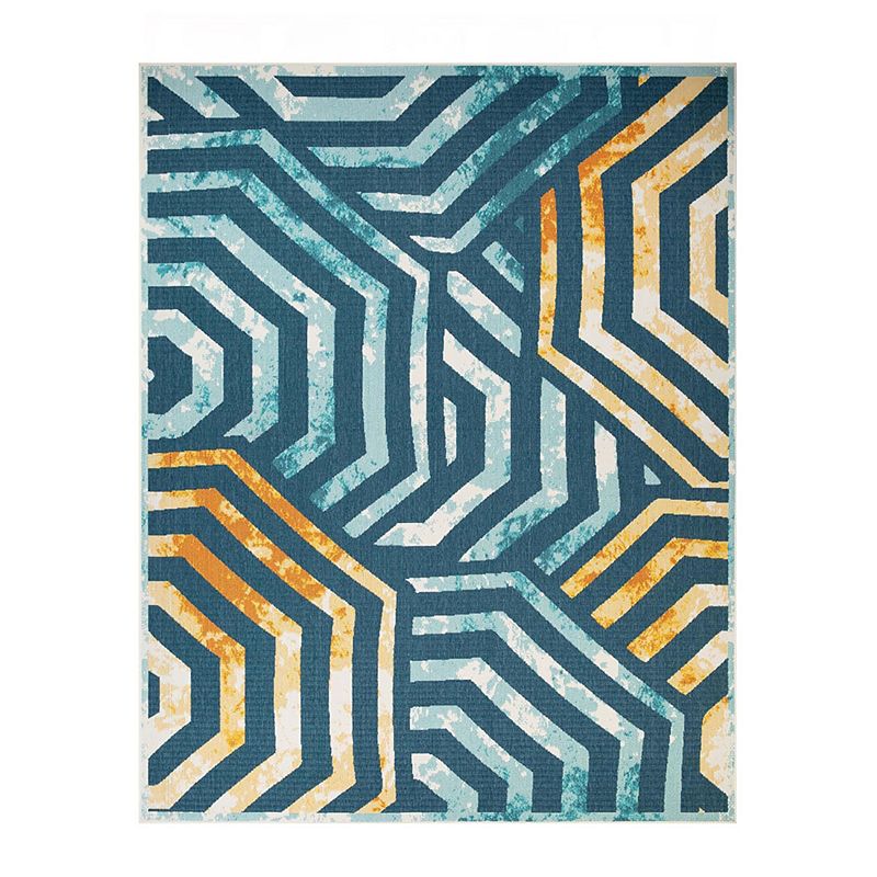 SUPERIOR Contemporary Geometric Indoor Outdoor Rug