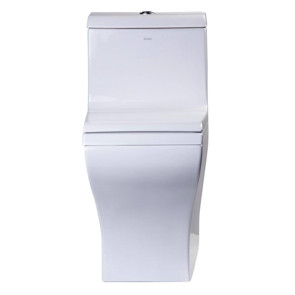 EAGO 1-Piece 0.81.32 GPF Dual Flush Elongated Toilet in White TB356