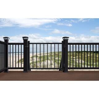 ProWood 4 ft. x 3 ft. Adjustable Black Aluminum Deck Gate 248874