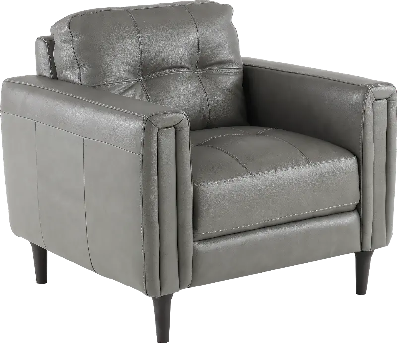 Verona Gray Leather Chair