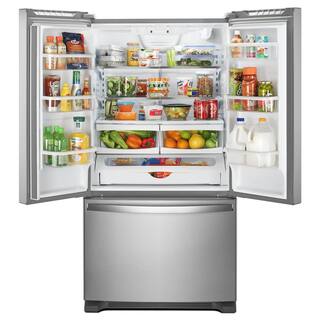 Whirlpool 25.2 cu. ft. French Door Refrigerator in Fingerprint Resistant Stainless Steel with Internal Water Dispenser WRF535SWHZ