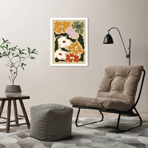 Americanflat Boho Botanical Wall Art Room Decor Fun And Bold Retro Floral By Miho Art Studio