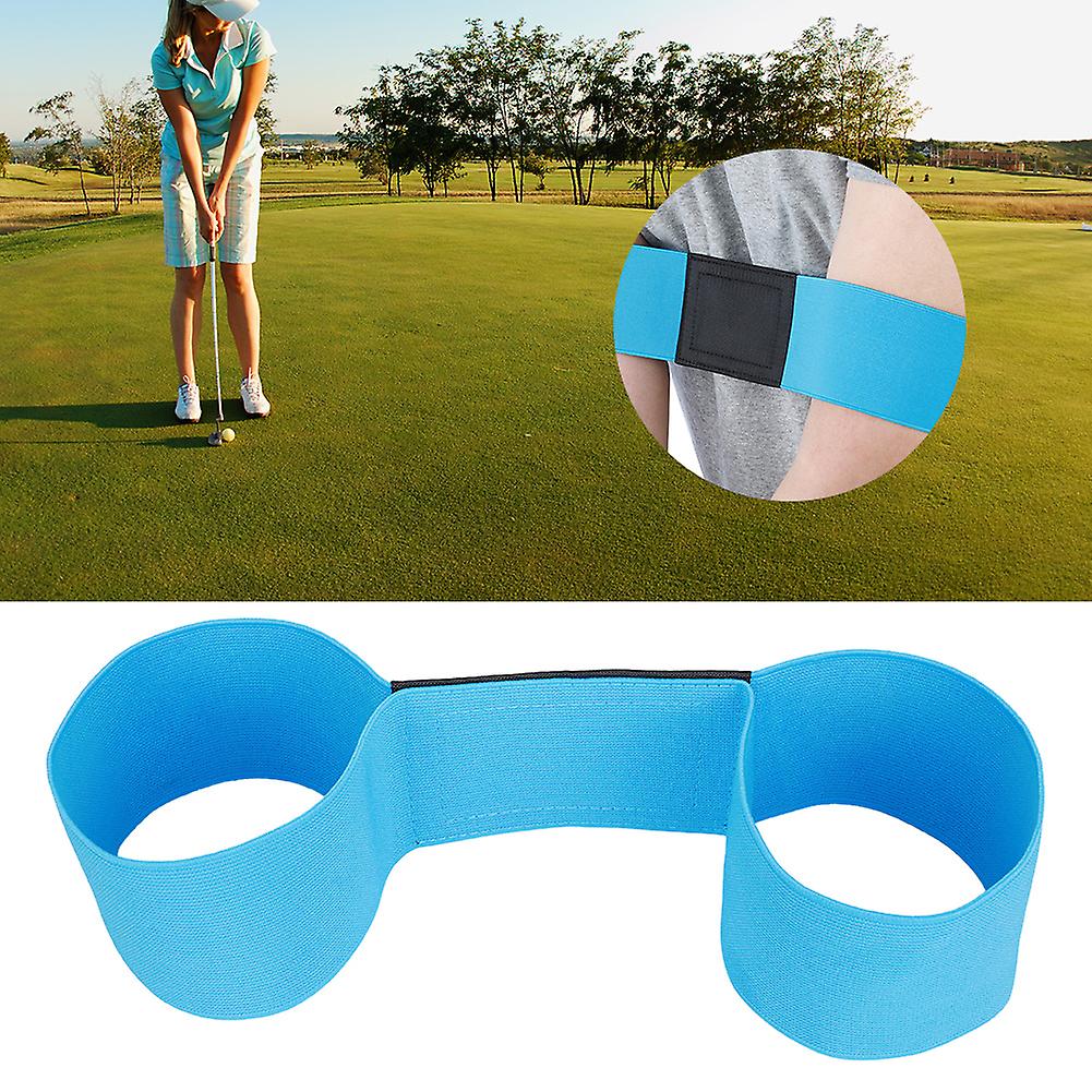 Sport Golf Arm Movement Correct Belt Swing Posture Correction Belts Practicing Guide Alignment Trainer Blue